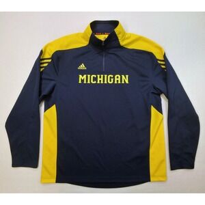 Michigan Wolverines Adidas Pullover Jacket Mens L Scorch ClimaLite Limited Use